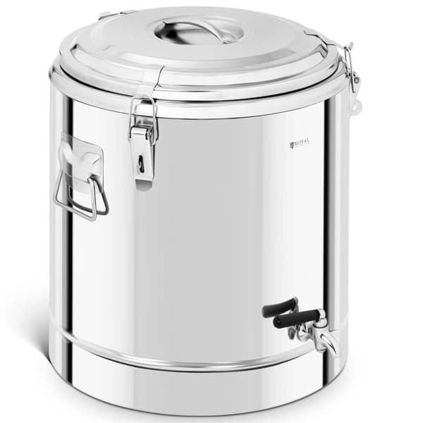 Catering termos med kran för transport av drycker, stål, 40L