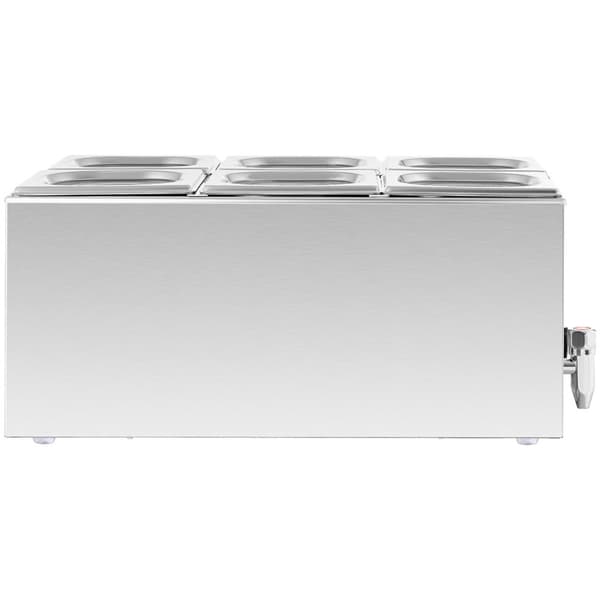 Bain-marie madvarmer varmebuffet 6 x GN 1/6 600 W