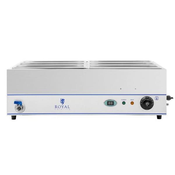Bain-marie vandvarmer på stålbund 6 x GN 1/3 2000W 230V