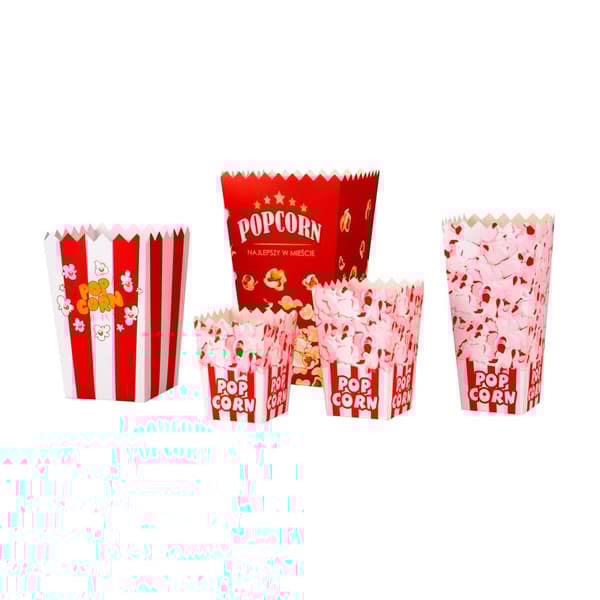 Kartong för PopCorn 7x22x10,5cm STOR 1,7L 100 st.