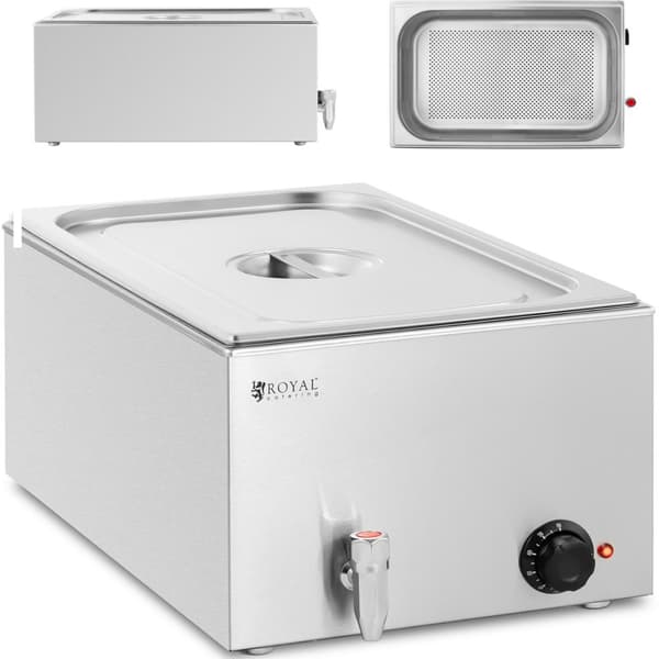 Bain-marie elvarmer med vandhane GN 1/1 640 W