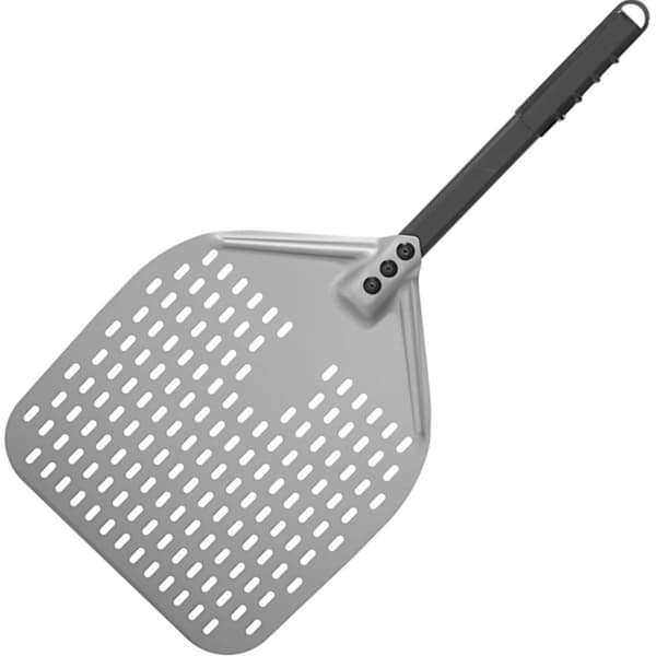 Pizzaskovl med kort håndtag, perforeret, firkantet, 300 x 660 mm - Hendi 618097