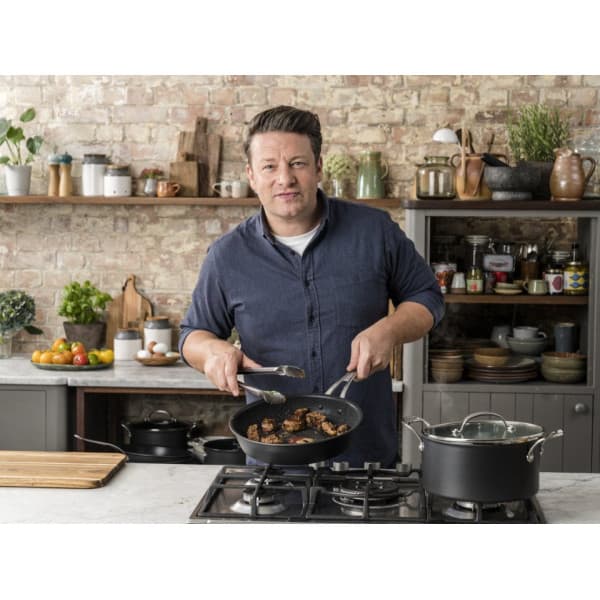 Tefal Jamie Oliver Cook's Classics HA-grytan med glaslock 26 cm/4,1 L, svart