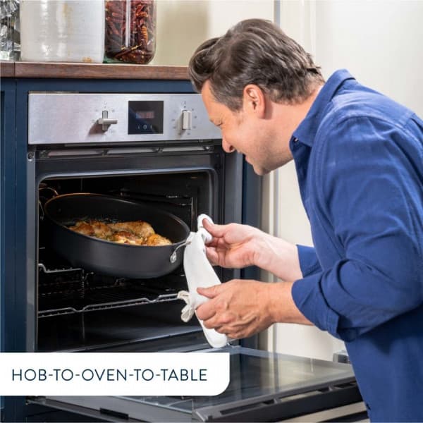 Tefal Jamie Oliver Cook's Classics HA -paistokattila lasikannella 30 cm/5,4 L, musta