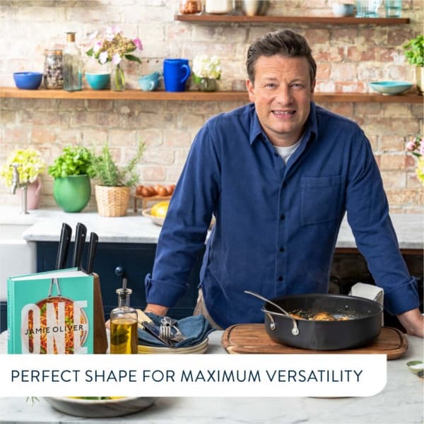 Tefal Jamie Oliver Cook's Classics HA -paistokattila lasikannella 30 cm/5,4 L, musta
