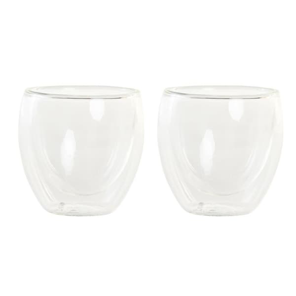 Glasset DKD Home Decor Transparent Glas Borosilikatglas 100 ml 2 Delar