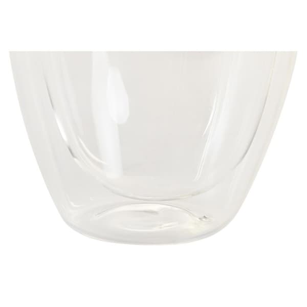 Glasset DKD Home Decor Transparent Glas Borosilikatglas 380 ml 2 Delar