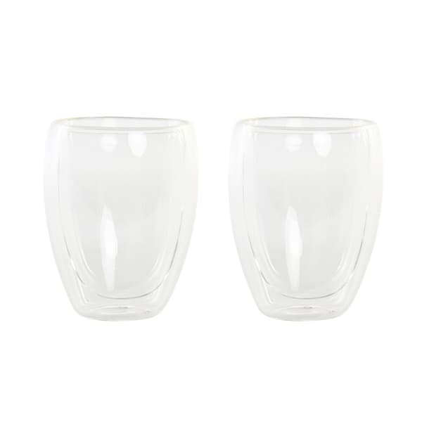 Glasset DKD Home Decor Transparent Glas Borosilikatglas 380 ml 2 Delar
