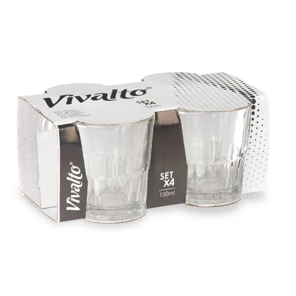 Glas Vivalto RYG5041 Transparent Glas 100 ml Kaffe/ Café (24 antal)