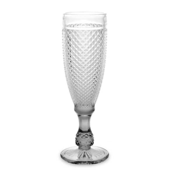 Champagneglas Vivalto PR-00719B/BHA6 SMOKE Transparent Antracitgrå Glas 185 ml Diamant (6 antal)