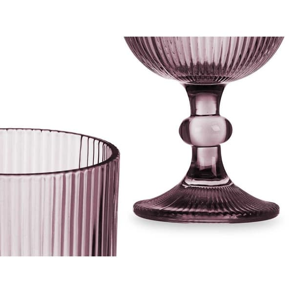 Vinglas Ränder Grå Glas 260 ml (6 antal)
