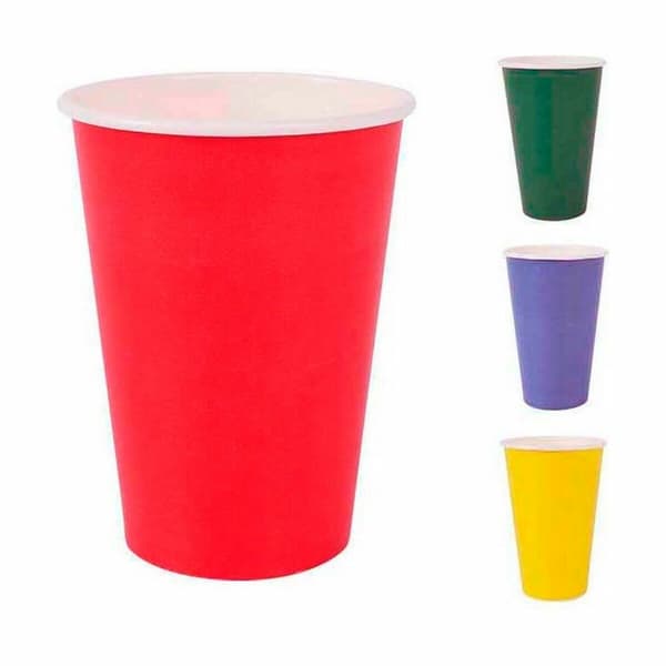 Glasset Algon Engångsanvändning Papp Multicolour 20 Delar 200 ml (20 antal)