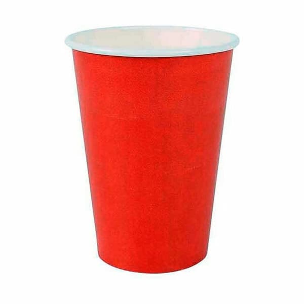 Glasset Algon Engångsanvändning Papp Röd 20 Delar 220 ml (20 antal)