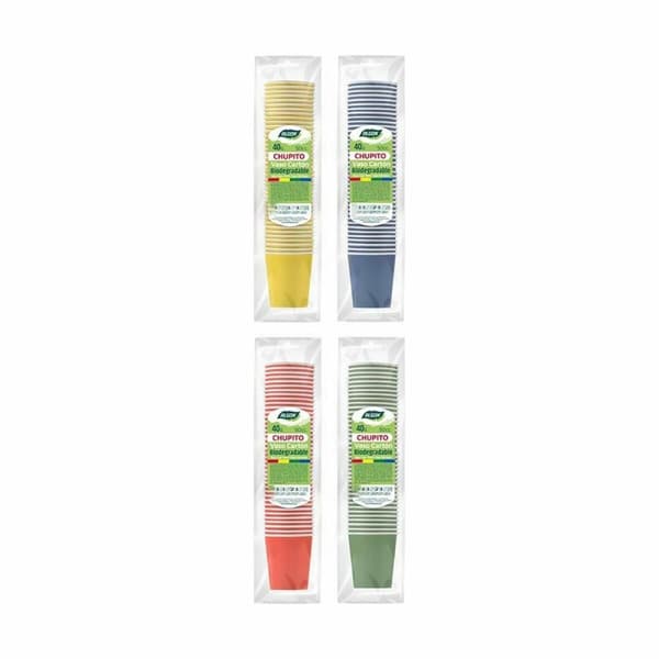 Set med snapsglas Algon Engångsanvändning Papp Multicolour 40 Delar 50 ml (36 antal)