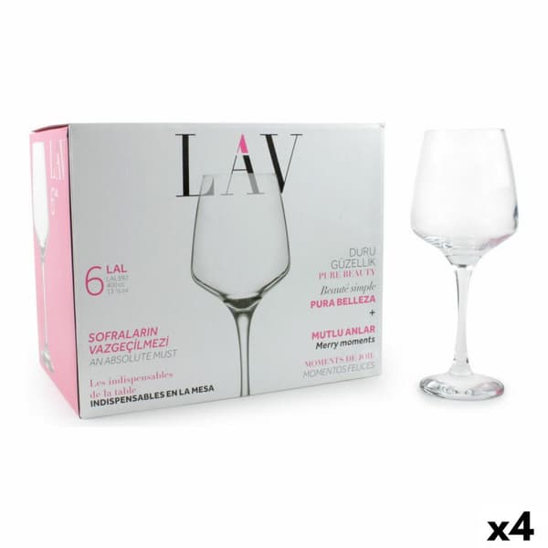 Set med vinglas LAV Lal 6 Delar (4 antal)
