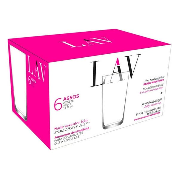Glasset LAV Assos 490 ml 6 Delar (8 antal)