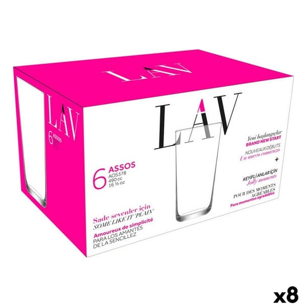Glasset LAV Assos 490 ml 6 Delar (8 antal)