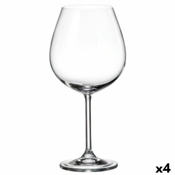 Set med vinglas Bohemia Crystal Clara 650 ml 6 Delar (6 antal) (4 antal)
