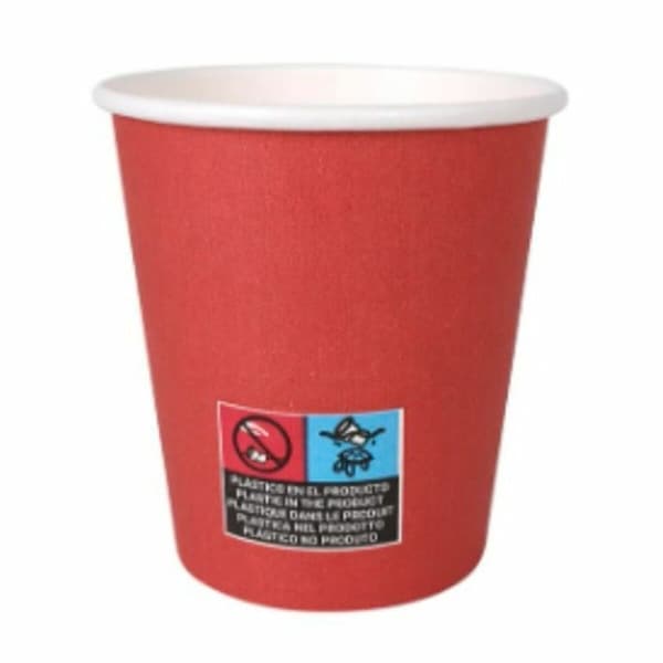 Glasset Algon Papp Engångsanvändning 200 ml Röd 36 antal (24 Delar)