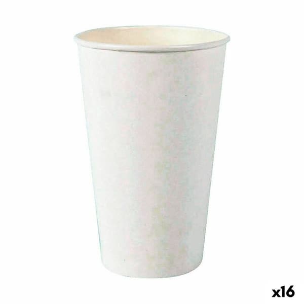 Glasset Algon Engångsanvändning Papp Vit 6 Delar 450 ml (16 antal)