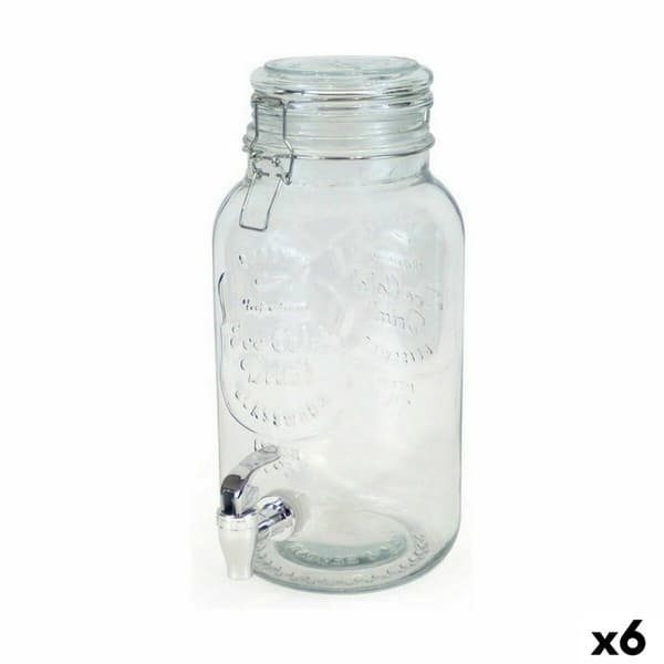 Dryckdispenser La Mediterránea Kran Glas 4 L (6 antal)