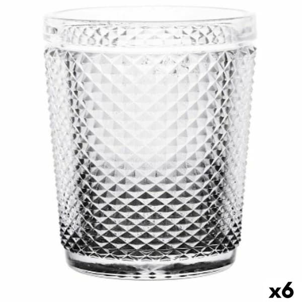 Glas Vivalto P00409B/BHA6-A Transparent Antracitgrå Glas Diamant 300 ml (6 antal)