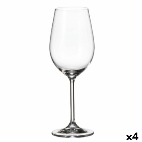 Set med vinglas Bohemia Crystal Clara Vit 350 ml 6 Delar (6 antal) (4 antal)
