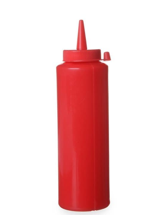 Dispenserbehållare för kalla såser 0,2l. röd - Hendi 558010