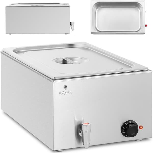 Bain-marie elvärmare med kran GN 1/1 600 W