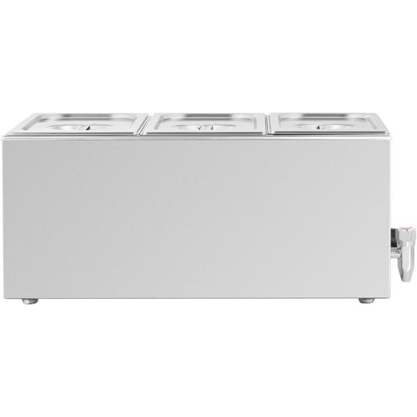 Bain marie elvarmer med vandhane 3 x GN 1/3 600 W