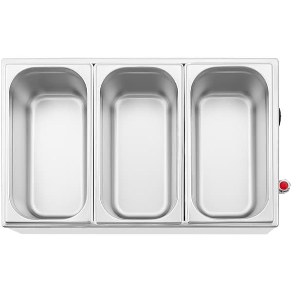 Bain marie elvarmer med vandhane 3 x GN 1/3 600 W