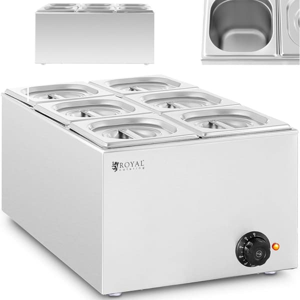 Bain-marie elvarmer 6 x GN 1/6 640 W