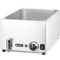 Miniatyrbild 5 av 6: Bain-marie matvärmare med kran 3x GN 1/3 100 mm med lock 1000 W
