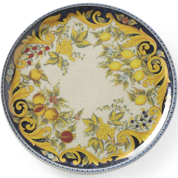 Barockporslin pizzatallrik, diameter. 31 cm - set med 6 st.