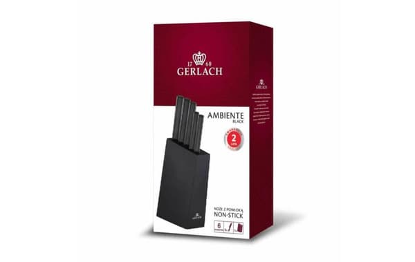 GERLACH.KNIVBLOCKSET 5 st. AMBIENTE SVART