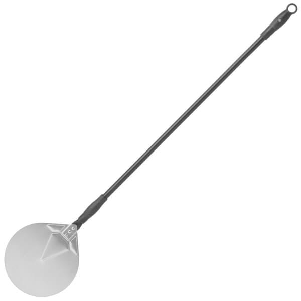 Rund pizzaskovl i rustfrit stål med bevægeligt håndtag. 230 mm lang 1200 mm - Hendi 617182