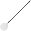 Miniatyrbillede 1 af 2: Pizzabakkeskovl med bevægeligt håndtag, aluminium, rund, diameter. 230 mm lang 1200 mm - Hendi 617151