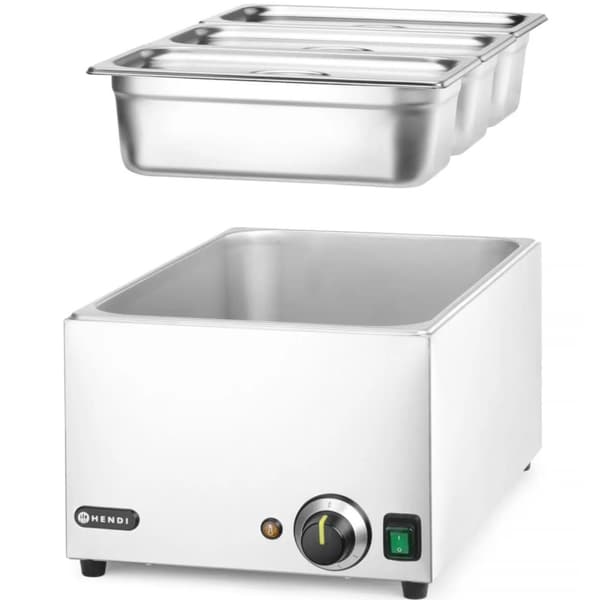 Bain marie madvarmer 3x GN 1/3 100 mm med låg 1000 W