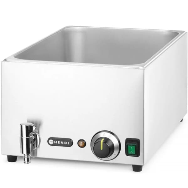 Bain-marie madvarmer med vandhane 3x GN 1/3 100 mm med låg 1000 W