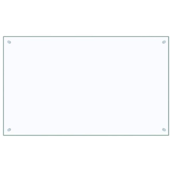 Stänkskydd transparent 100x60 cm härdat glas