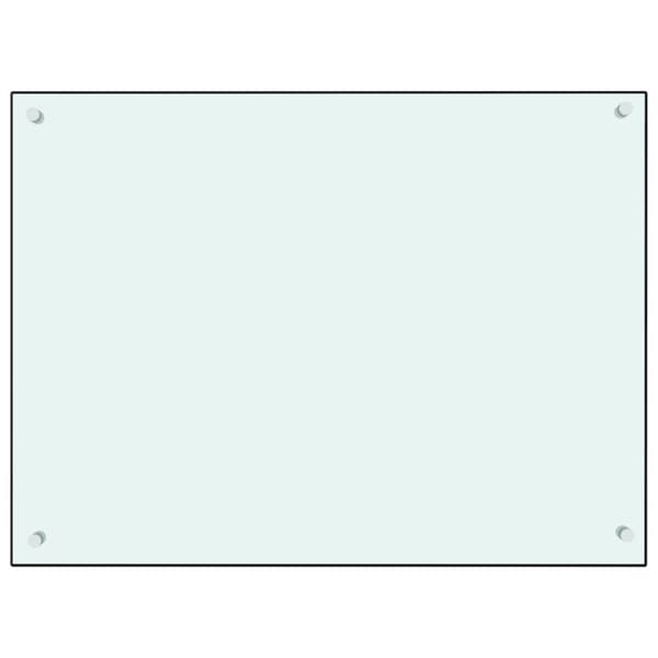 Stänkskydd vit 80x60 cm härdat glas