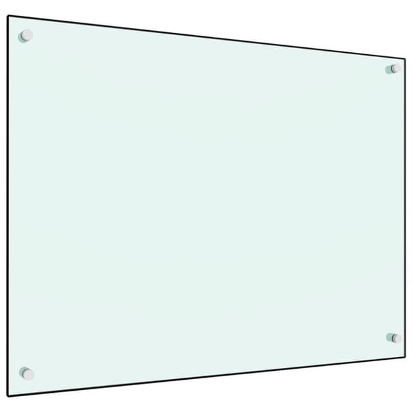 Stänkskydd vit 80x60 cm härdat glas