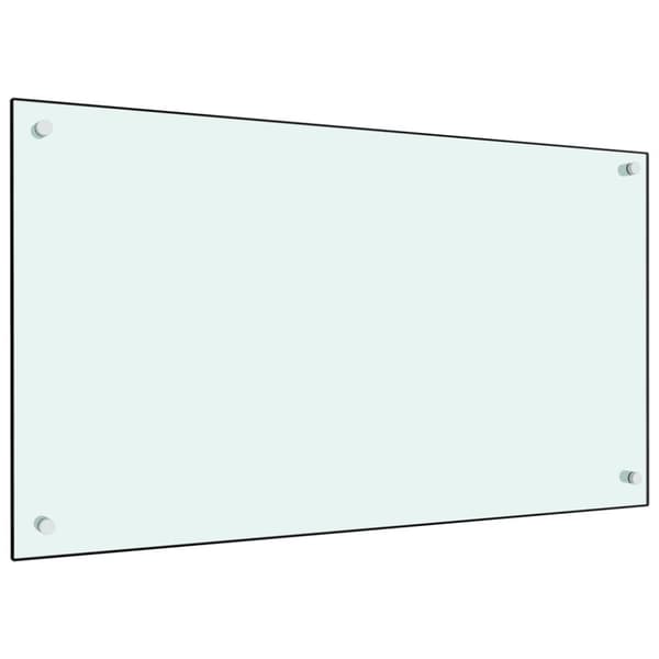 Stänkskydd vit 90x50 cm härdat glas
