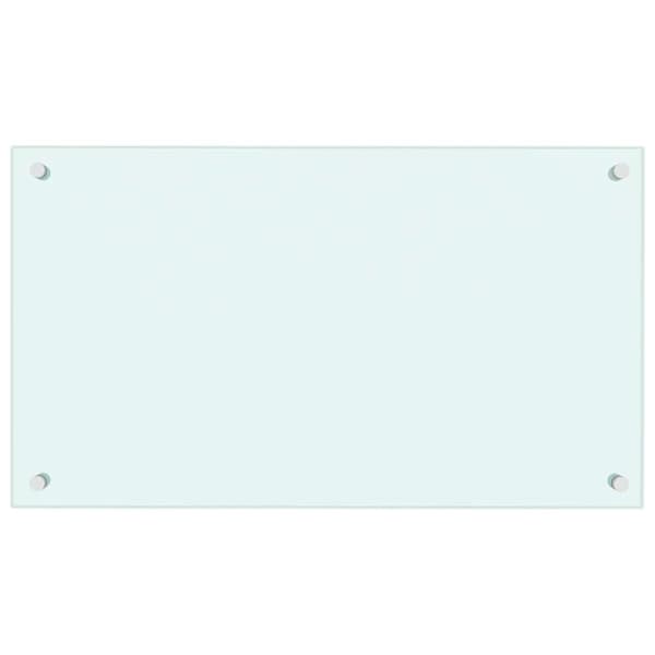 Stänkskydd vit 70x40 cm härdat glas