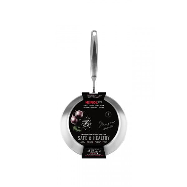 Heirol Steely Classic Triply -stegepande, 24 cm