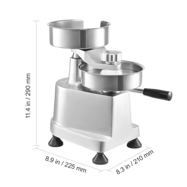 Kommerciel Burger Patty Maker, Holdbart Rustfrit Stål, Ubesværet Burgerpresser,4x5x6 tommer