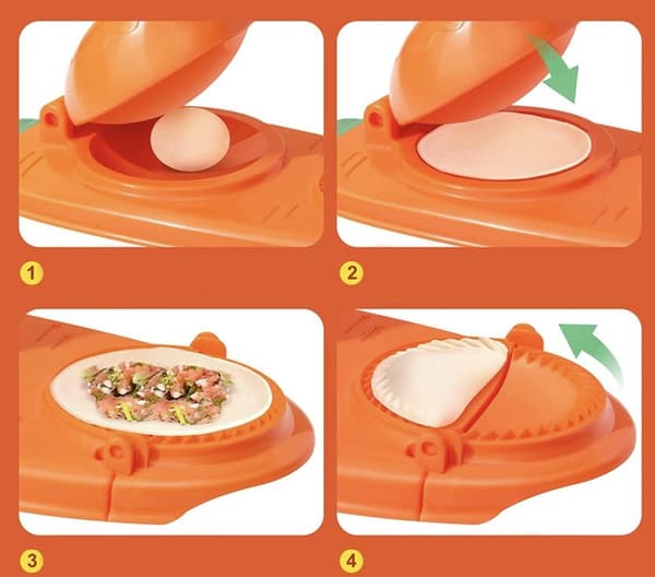 Skimmelsvamp, Dumpling Maker Machine 2in1 - Gul