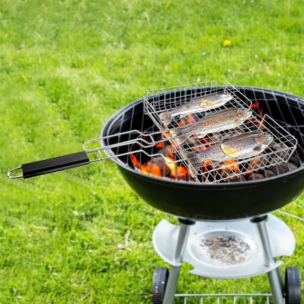 Låsbar stålgrillrist 61x32 cm