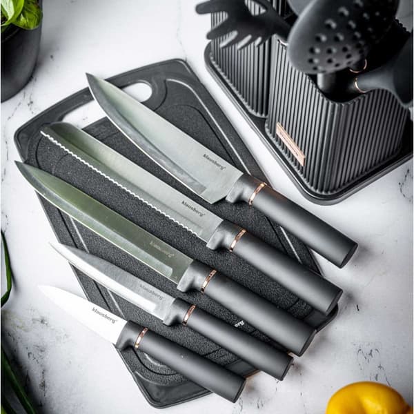 KLAUSBERG KB-7835 KNIV OG KØKKENREDSKAB SÆT MED BRÆD I STAND
