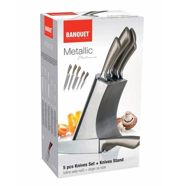 KØKKENKNIVSÆT I BANQUET PLATINUM STAND